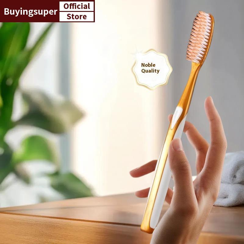 JOE แปรงสีฟันขนแปรงนุ่มหัวใหญ่ 6 ชิ้น, การออกแบบกันลื่นกว้าง, พร้อมหัวแปรงรูปตัว U ขยาย LR