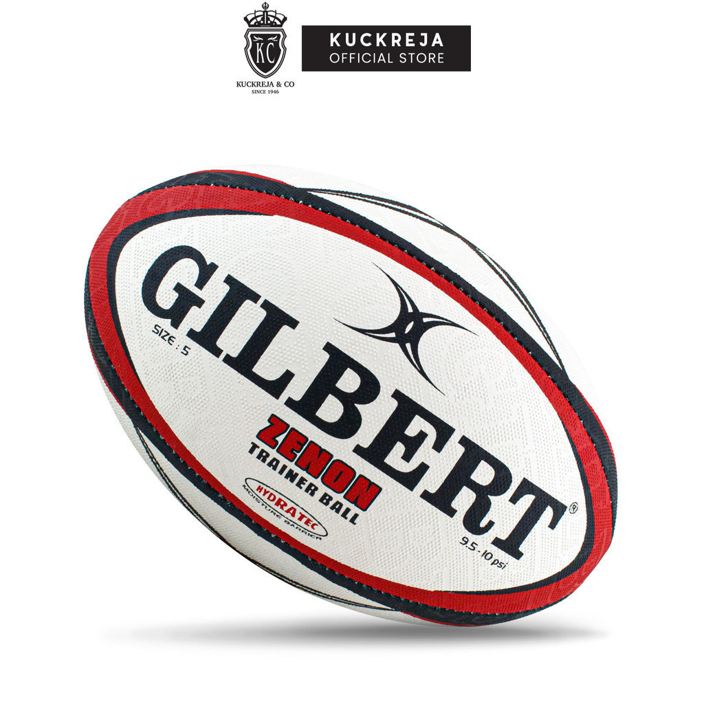 Gilbert Zenon Rugby Ball - สีแดง (ขนาด 5, 4, 3)