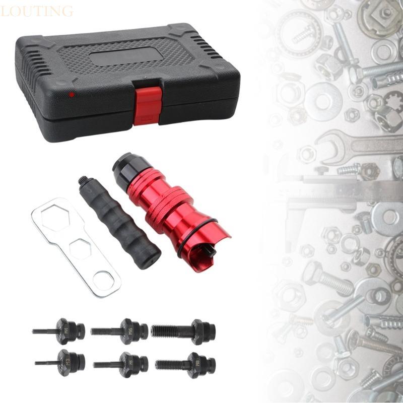 LOUTING Rivet Nut Riveting M3-M10 Rivet Nut เจาะอะแดปเตอร์ไฟฟ้าใส่ Nut