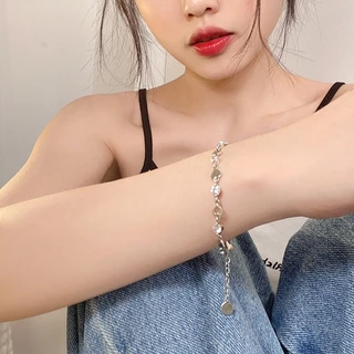 สร้อยข้อมือ จี้รูปหัวใจ แบบกลวง ดีไซน์เรียบง่าย
