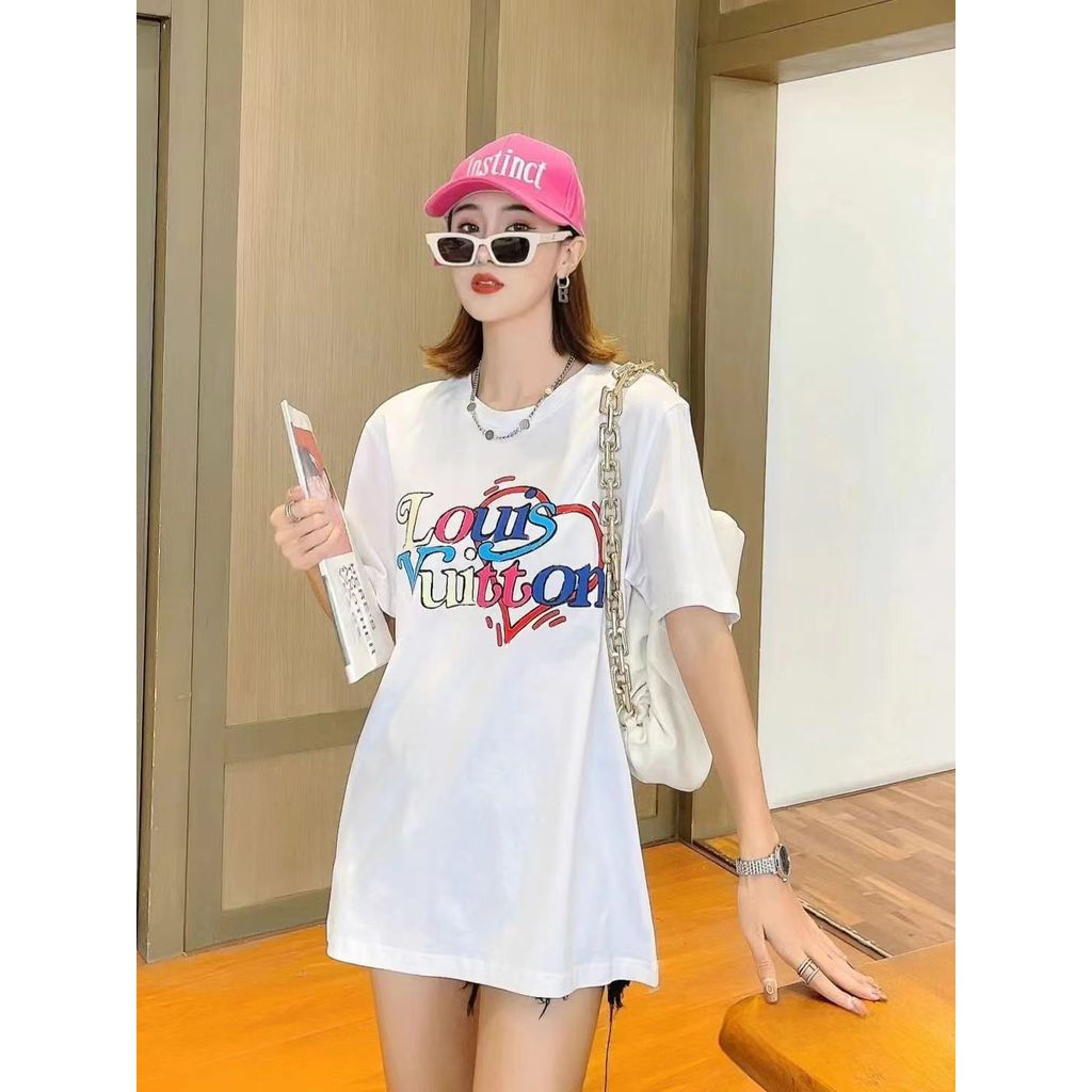 LOUIS VUITTON/LV/2026 Classic Round Neck Short-Sleeved T-Shirt Men Women Style Base Inner Match Coun