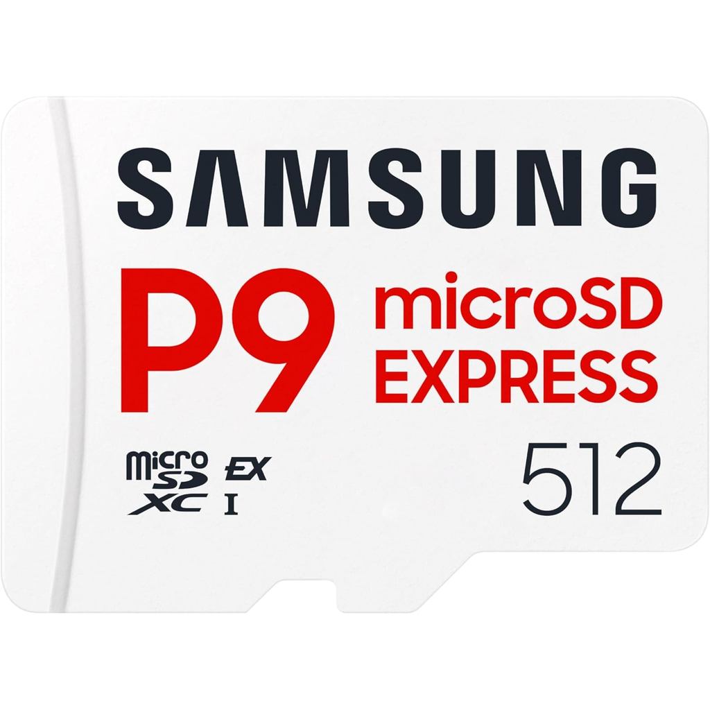 การ์ดด่วน microSD ของ Samsung P9 Express, การ์ดหน่วยความจํา microSDXC 512GB, สูงสุด 800 MB/s, สําหรั