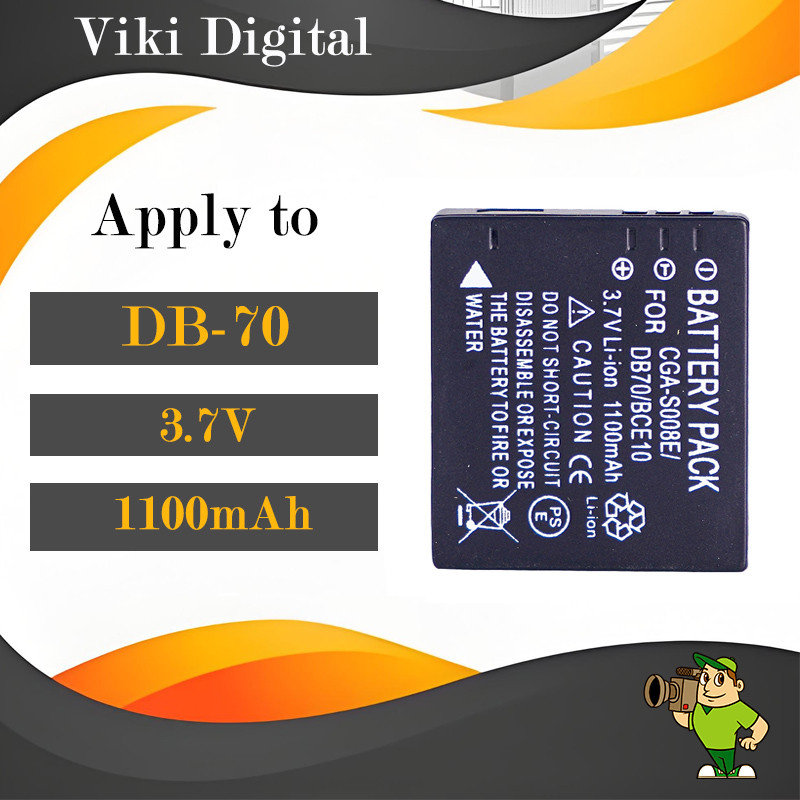 แบตเตอรี่ DB-70 สำหรับ Ricoh กล้อง R6 R7 R8 R9 R10 CX1 CX2 S753 S730