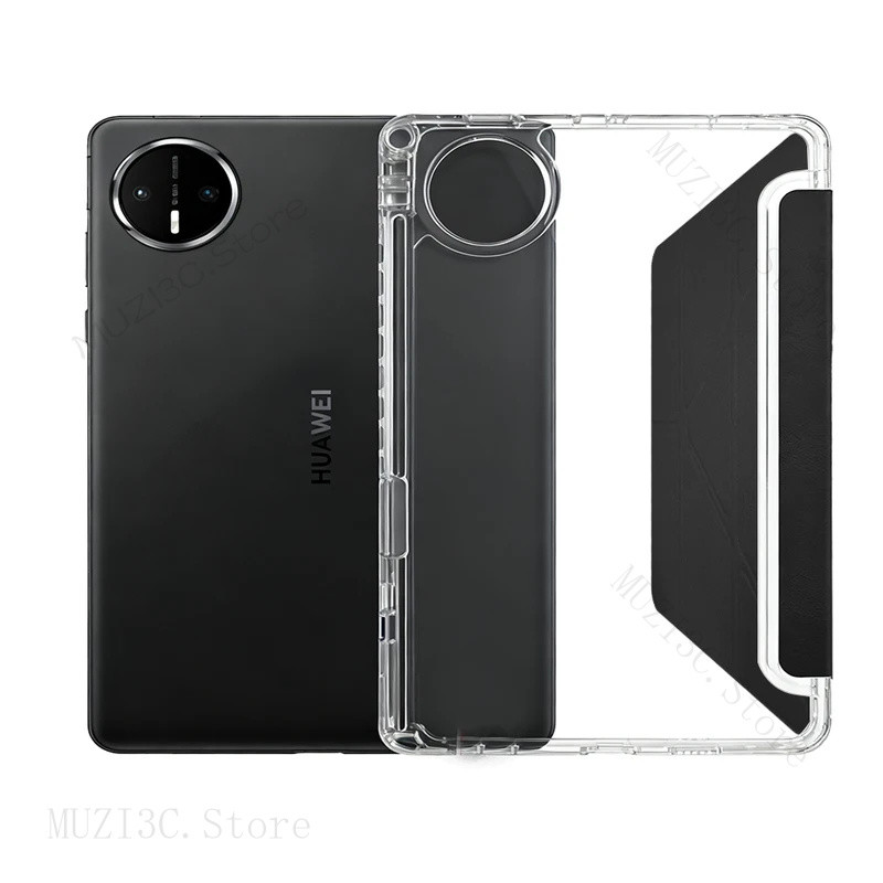 ฝาหลังอะคริลิคใสสําหรับ Huawei MatePad Mini Funda (MLR-AL10) 8.8 "แท็บเล็ตพีซี Slim Y-Fold Stand Cover พร้อมการนอนหลับอัตโนมัติ/Wake
