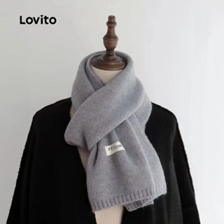 Lovito  ผ้าพันคอเรียบง่ายแบบลําลอง LFA108318