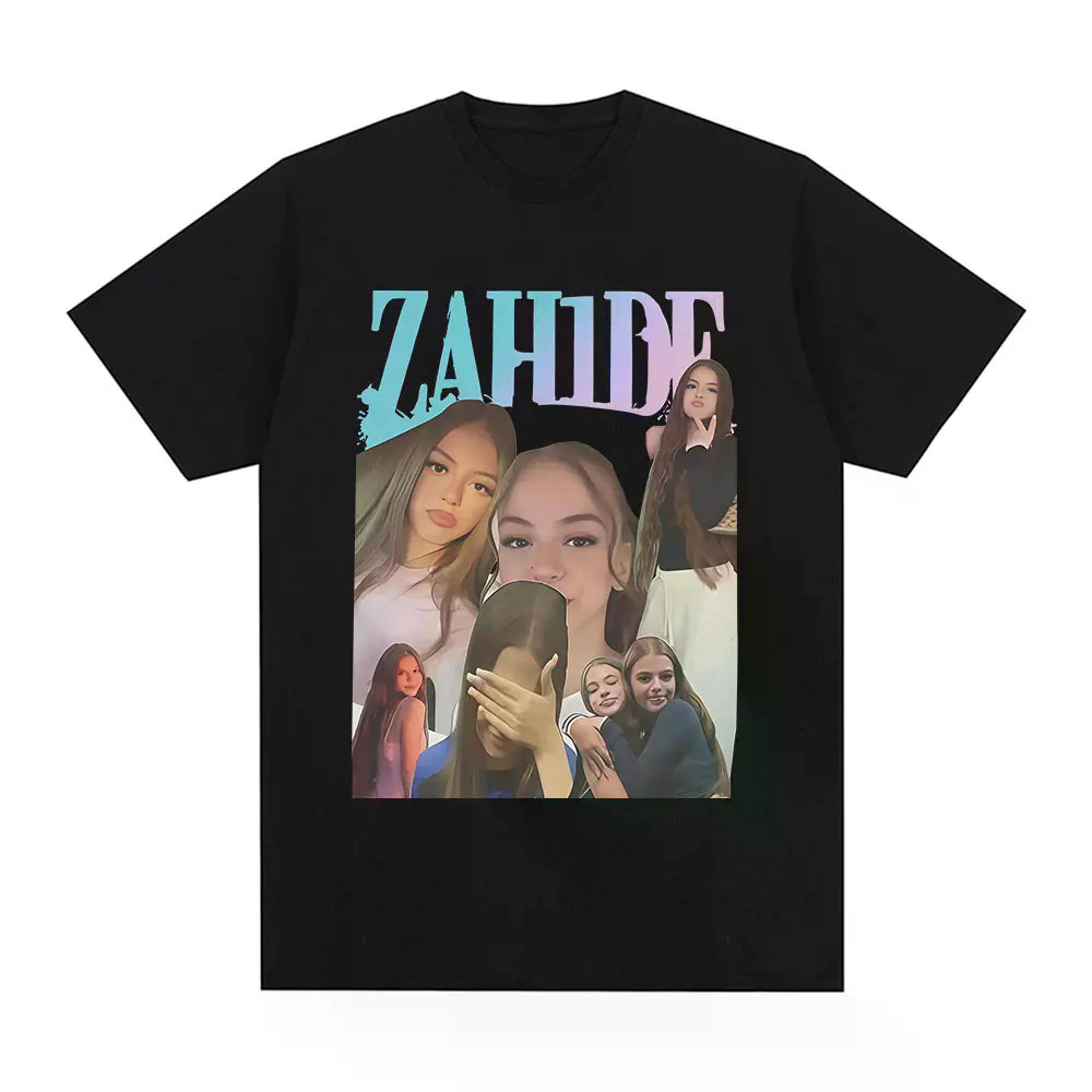 เสื้อยืดกราฟฟิค Zahide Merch สำหรับทั้งชายและหญิง สไตล์ STREETWEAR ขนาดใหญ่ แขนสั้น