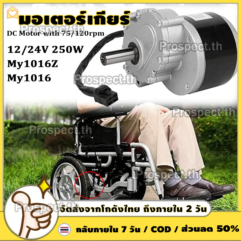 มอเตอร์เกียร์ มอเตอร์ทดเกียร์ 75R 120R/Min 250W สําหรับเครื่องตัดหญ้า ลู่วิ่ง รถเข็น จักรยานไฟฟ้า มอเตอร์แปรงความเร็วต่ำ