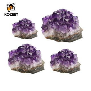 KOZEEY ธรรมชาติ Amethyst Geode Cluster แท้ Rock ตัวอย่างบ้าน…