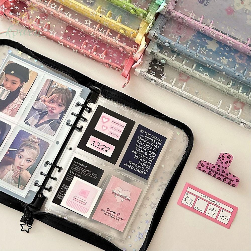 KOWEN Binder อัลบั้มภาพ, สไตล์เกาหลี A5 Photocard ผู้ถือ,คอลเลกชันอุปกรณ์ประณีต PVC น่ารัก Card Binder Pack หญิงของขวัญ