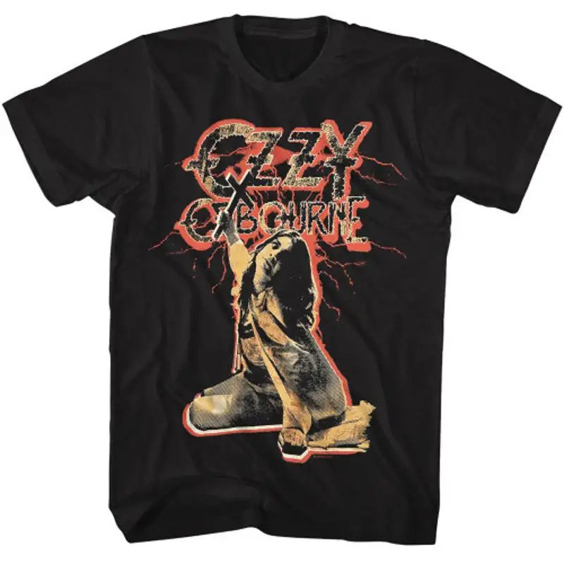 เสื้อยืด Ozzy Osborne Lightning สีดำ