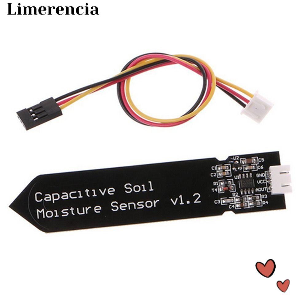 IFFINE เซ็นเซอร์ตรวจจับความชื้น,สีดํา 3.3 ~ 5.5V Capacitive Soil Moisture Sensor โมดูล, คุณภาพสูงพร้อมสายเซ็นเซอร์อะนาล็อก DIY อิเล็กทรอนิกส์