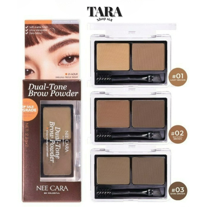 NEE CARA | N414 พาเรทคิ้วเนื้อฝุ่น |  Dual Tone Brow Powder