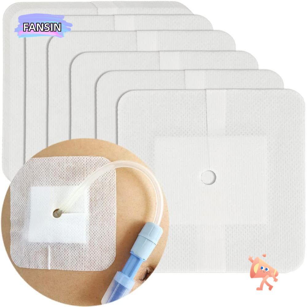 FANSIN 10pcs Feeding Tube Pad, Gtube Supplies Wound Bandage Chest Catheter Cover, Replacement Relaym