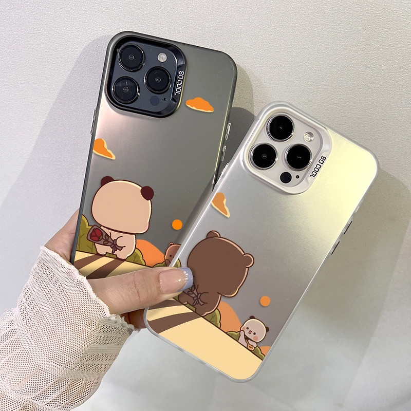 เคส OPPO หมีน้อยให้ดอกไม้อื่น สําหรับ realme F19 A36 A38 A57 A58 A16 A17 A60 A77 C11 C15C30 C53