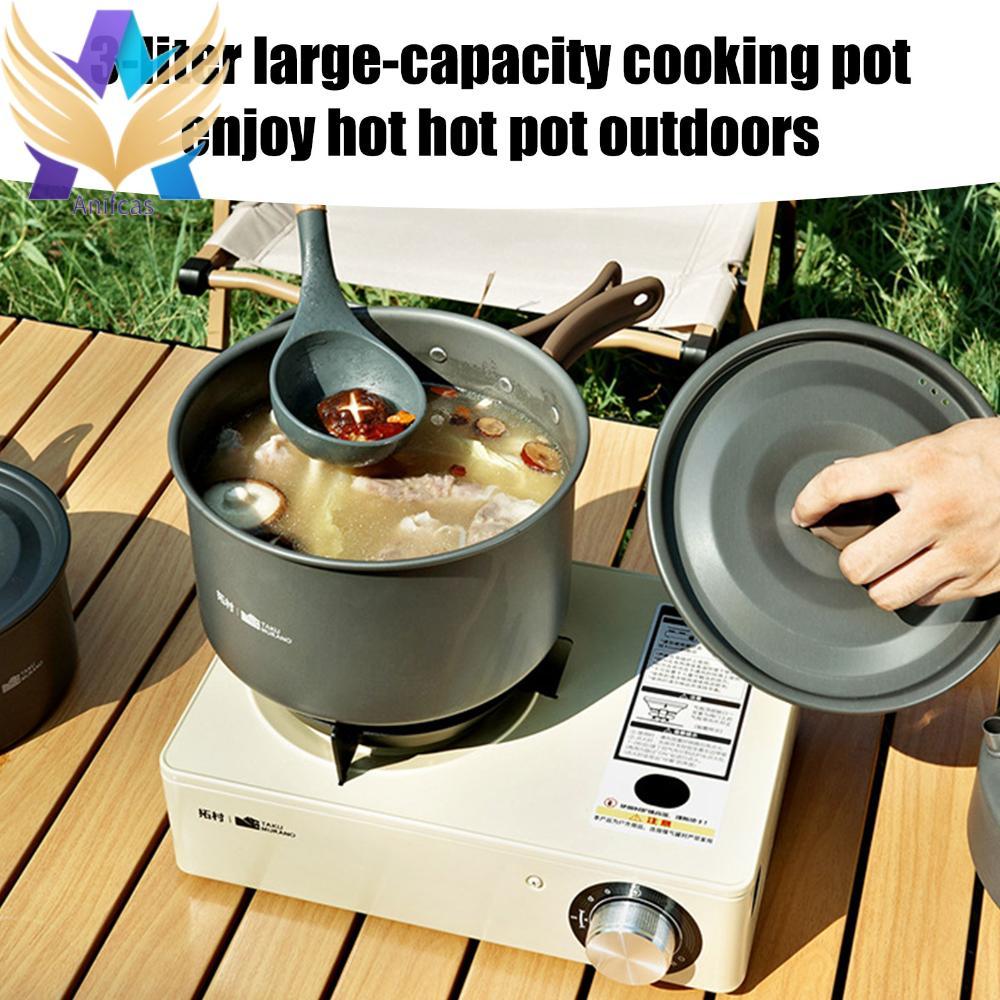 3 ชิ้น Camping หม้อและกระทะชุด Camping เครื่องครัว Mess ชุดทําอาหารกลางแจ้ง Mess ชุดหม้อสําหรับ Back