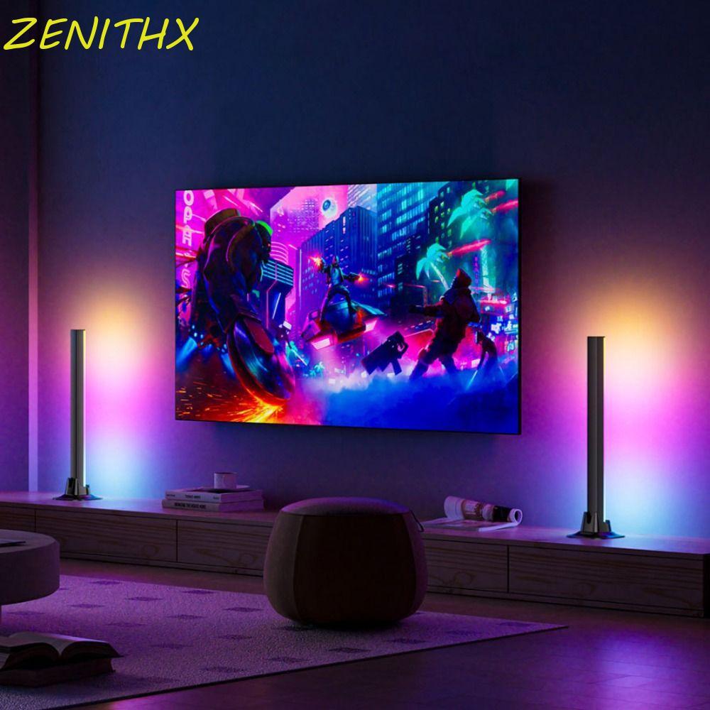 ZENITHX RGB LED Light Bar, RGB Pickup สมาร์ทเพลง Rhythm ไฟ, พื้นหลัง USB Powered Rhythm Sync Light เ