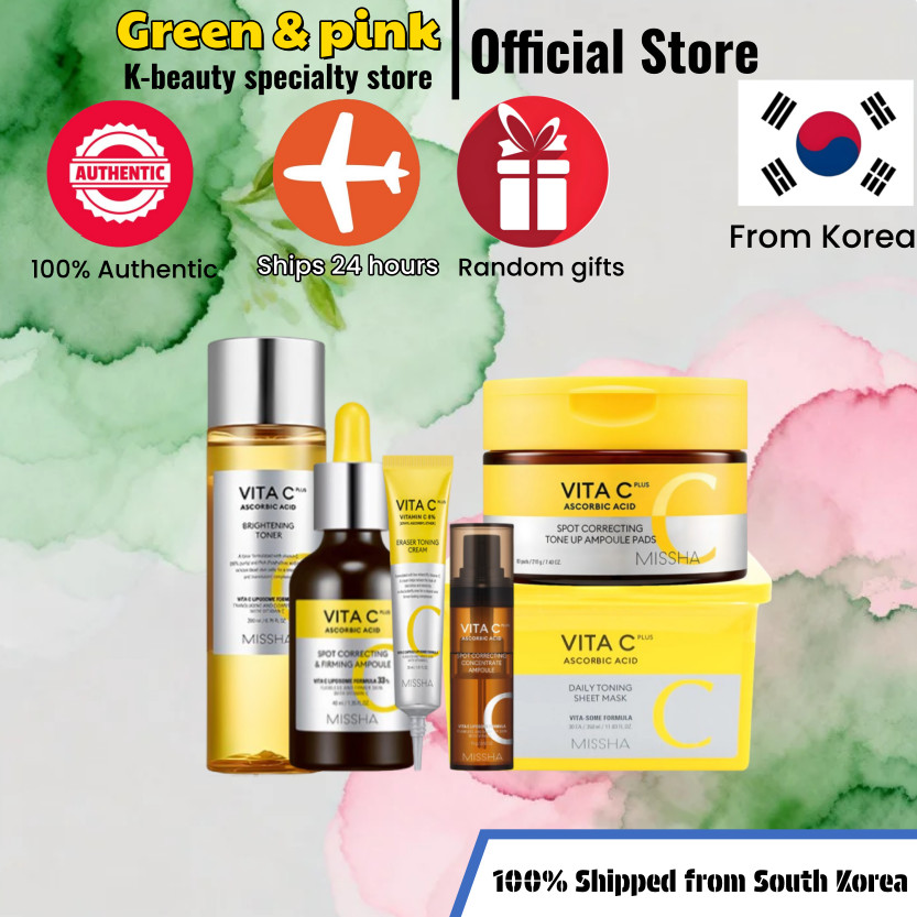 [MISSHA] Vita C Strong Ampouling 15g/Vita C Toner 200ml/Tone Up Ampoule Pads 80 Pads/Vita C Cream 30