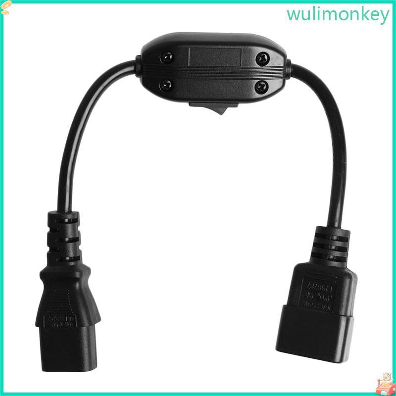 WU 30 ซม. IEC 320 90 องศา C13 หญิง C14 ชาย PDU แหล่งจ่ายไฟสายไฟสําหรับคอมพิวเตอร์ LED HDTV Monitor แ
