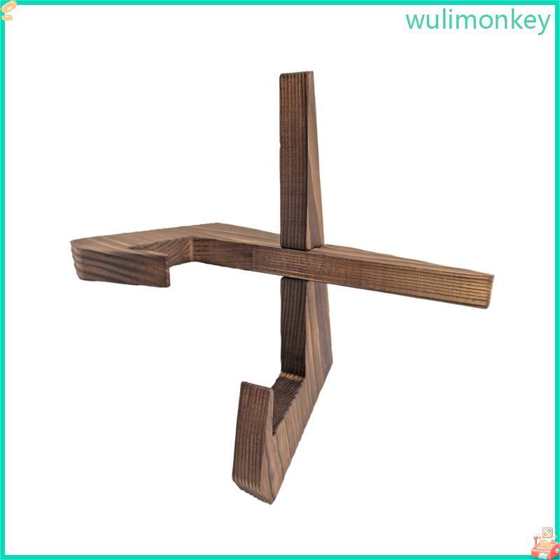 WU Antique Finish Record Stand MultiPurpose Storage Unit Strong Timber Construction Quick Setups สํา