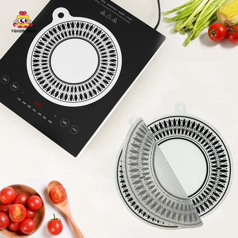 FG 1 ชิ้น Induction Cooktop Mat Cooktop Scratch Protector สําหรับเตาแม่เหล็กไฟฟ้าซิลิโคน Non Slip Pad สําหรับ Air Fryer Liners ป้องกัน HS