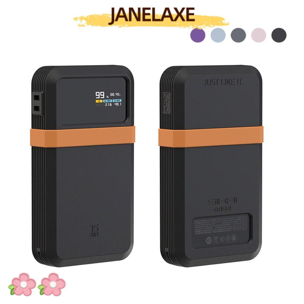 JANELAXE932JN ป้องกัน, ซิลิโคนกันฝุ่นกันกระแทก, คุณภาพสูงสีทึบแบบพกพานุ่มฝาครอบป้องกันสําหรับ CUKTECH 15 Power Bank Air 15000 100W Travel