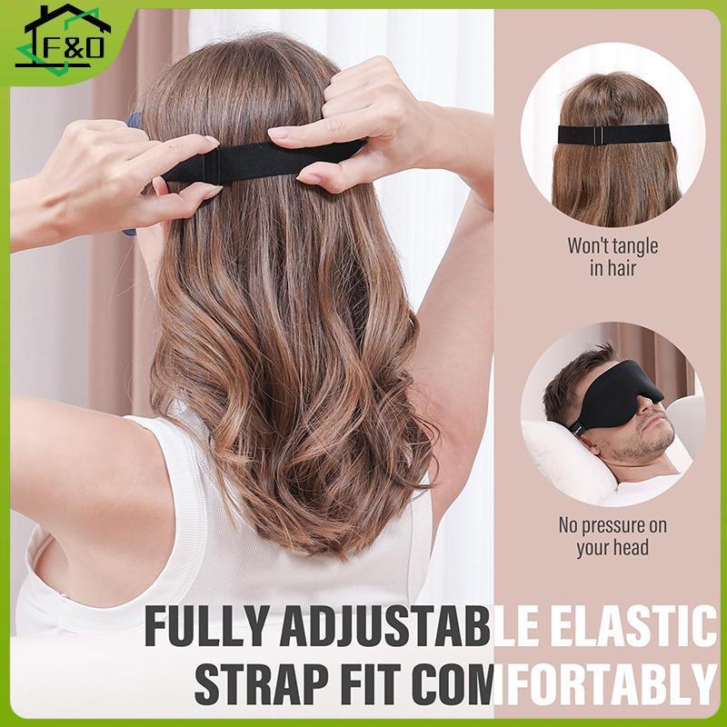 F&O 3D Sleep Mask Sleeping Eye Mask สําหรับผู้หญิงผู้ชาย Contoured Cup Night Blindfold Luxury Light 