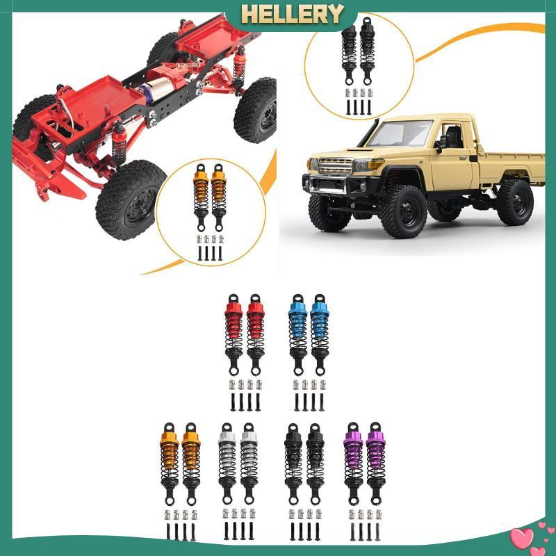 [HelleryTH] 4 ชิ้น RC โช้คอัพรถยนต์ 55 มม.อะไหล่โลหะเปลี่ยน RC Shocks Dampers ชุด 1/12 1/16 สําหรับ 