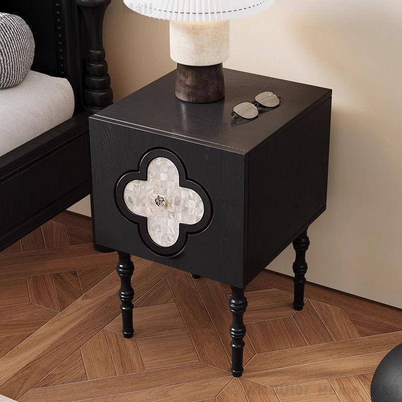 โต๊ะข้างเตียงสไตล์ฝรั่งเศสสำหรับห้องนอน, ตู้ข้างโซฟาไม้เนื้อแข็งสไตล์วินเทจ,ตู้เก็บของสำหรับห้องนั่งเล่น
