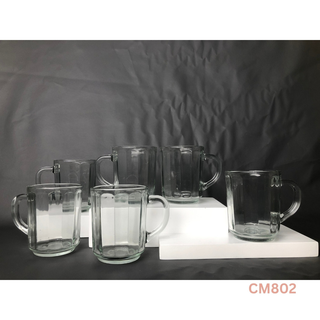 [6 ชิ้น] ถ้วยจับกาแฟ BBC 225ml (CM802) BBC. ถ้วยแก้ว