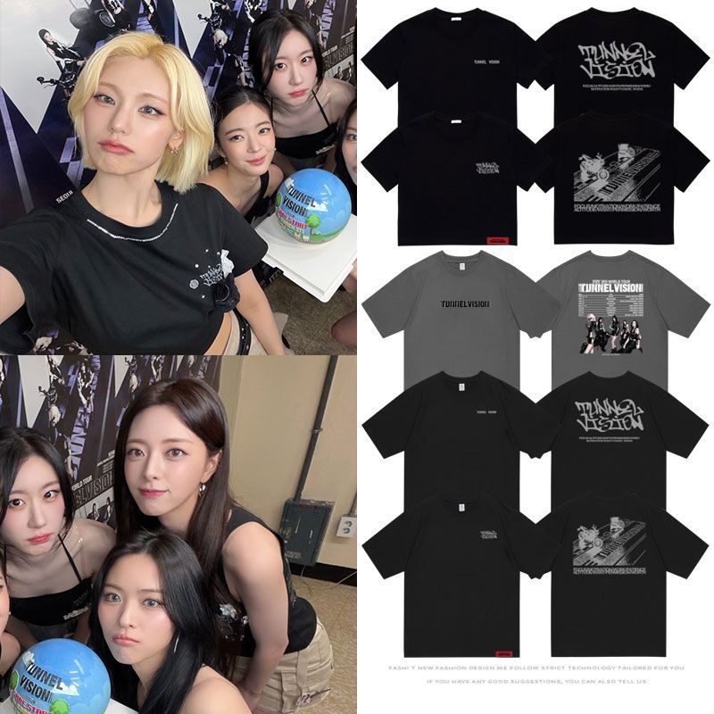 Kpop 2026 ITZY Tunne lVision รอบคอผ้าฝ้าย T แขนสั้น Casual Top Man/ผู้หญิงเสื้อคู่สั้น
