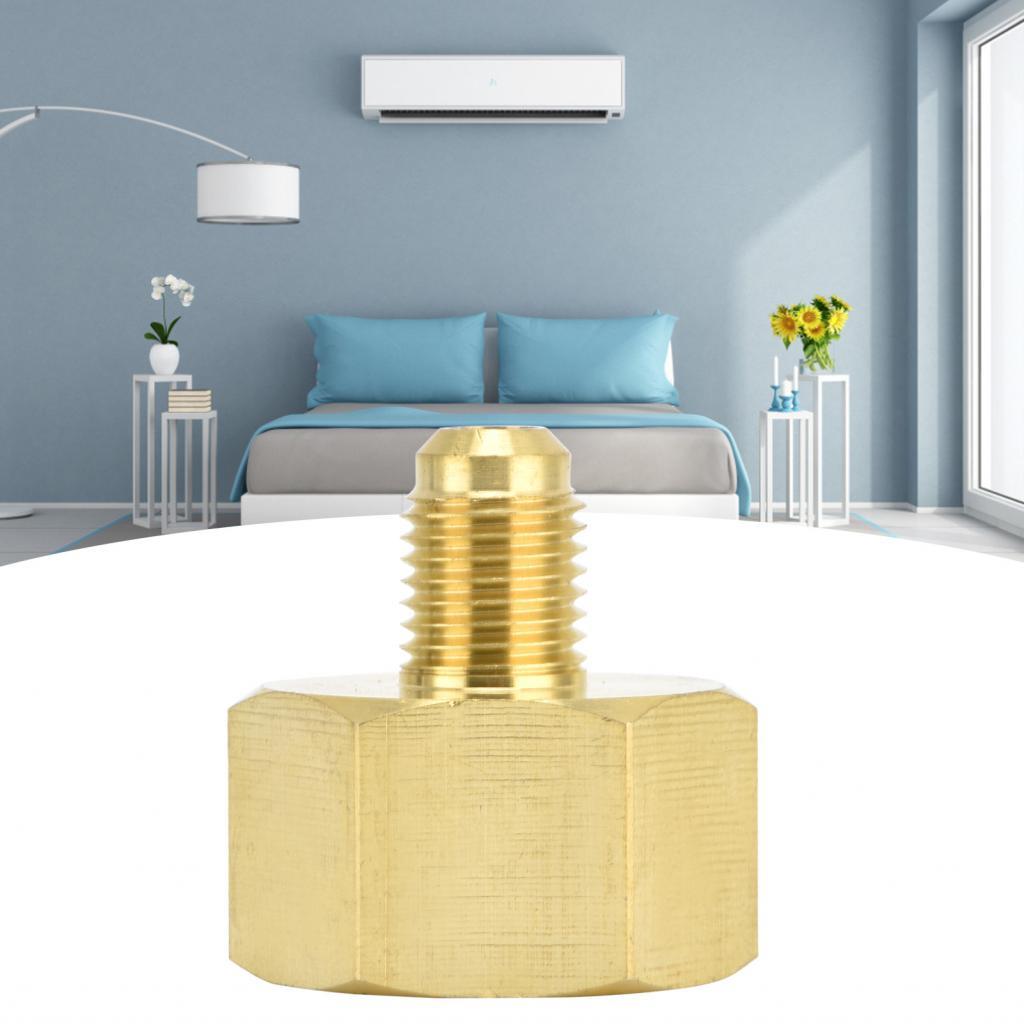 2PCS W21 ถึง 1/4 SAE สารทำความเย็นอะแดปเตอร์ชาร์จทองเหลือง HVAC Converter สำหรับ R32 R134a R407a R40