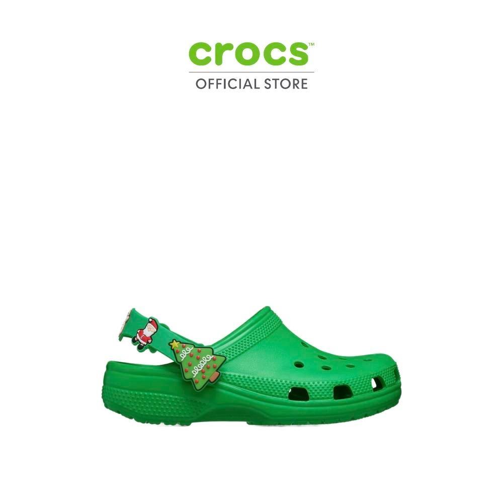 CROCS รองเท้าลำลองเด็ก CLASSIC HOLIDAY ICONS LIGHTS CLOG รุ่น 211888-3E8 - GRASS GREEN