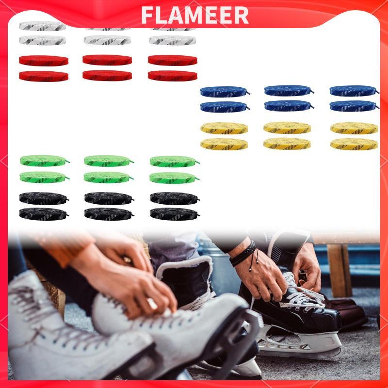 [Flameer] 1 คู่ Ice Hockey Skate Shoelaces Ice Skate Shoelaces Waxed Flat 1 ซม. Wide Roller Skate Sh