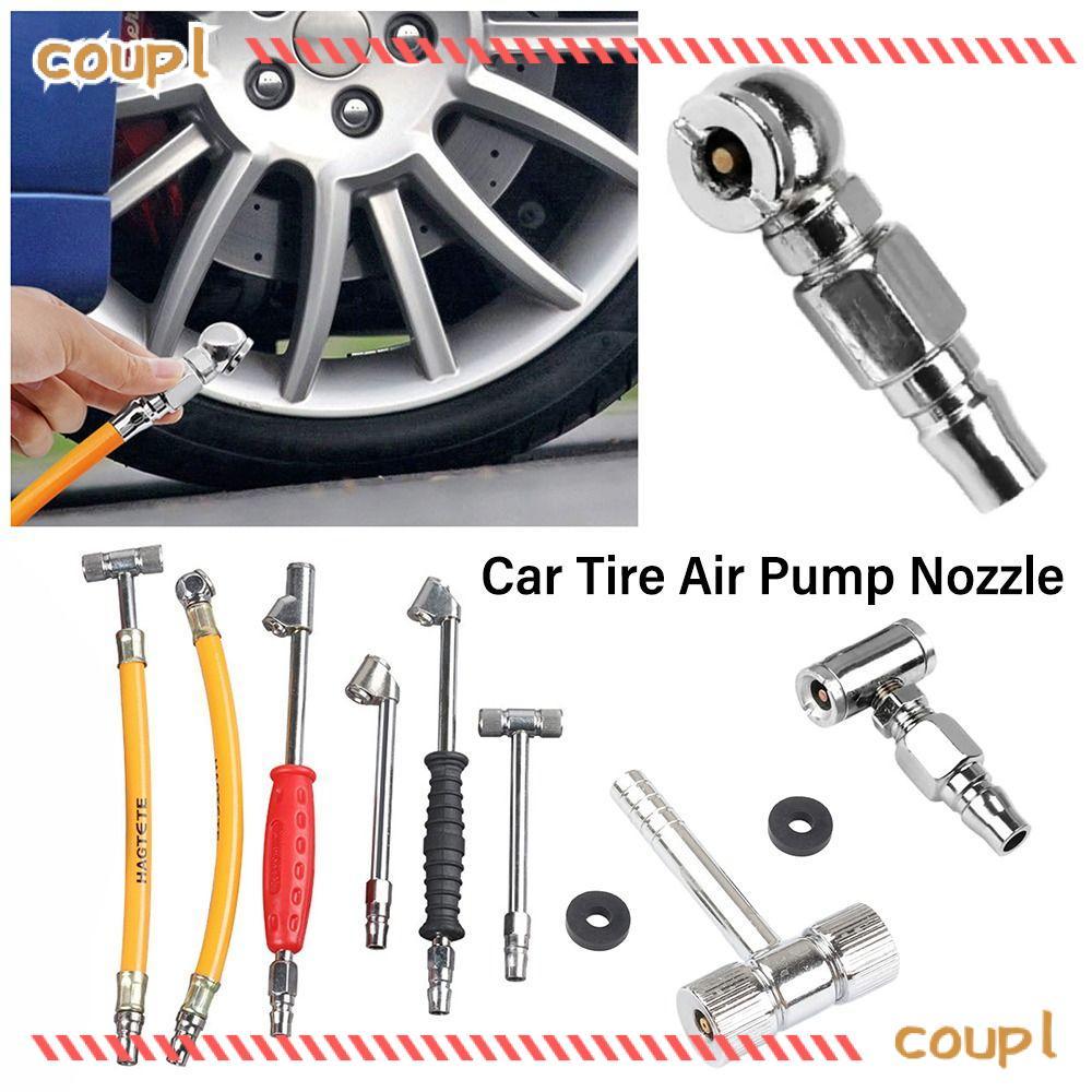 หัวฉีดปั๊มลมยาง COUPL, Dual Head Tyre Air Connection Locking Tyre Air Inflator Hose, ทนทานหลายรุ่น M