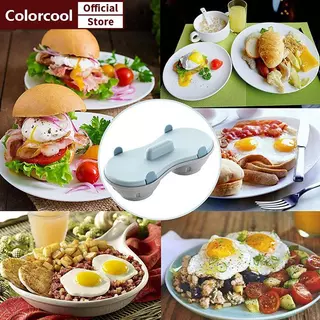 TH ไมโครเวฟ Double Egg Poacher Maker Poached ไข่หม้อหุงข้าว Steamer เครื่องล้างจานทนความร้อนไมโครเวฟไข่ Poacher อุปกรณ์ครัว HH