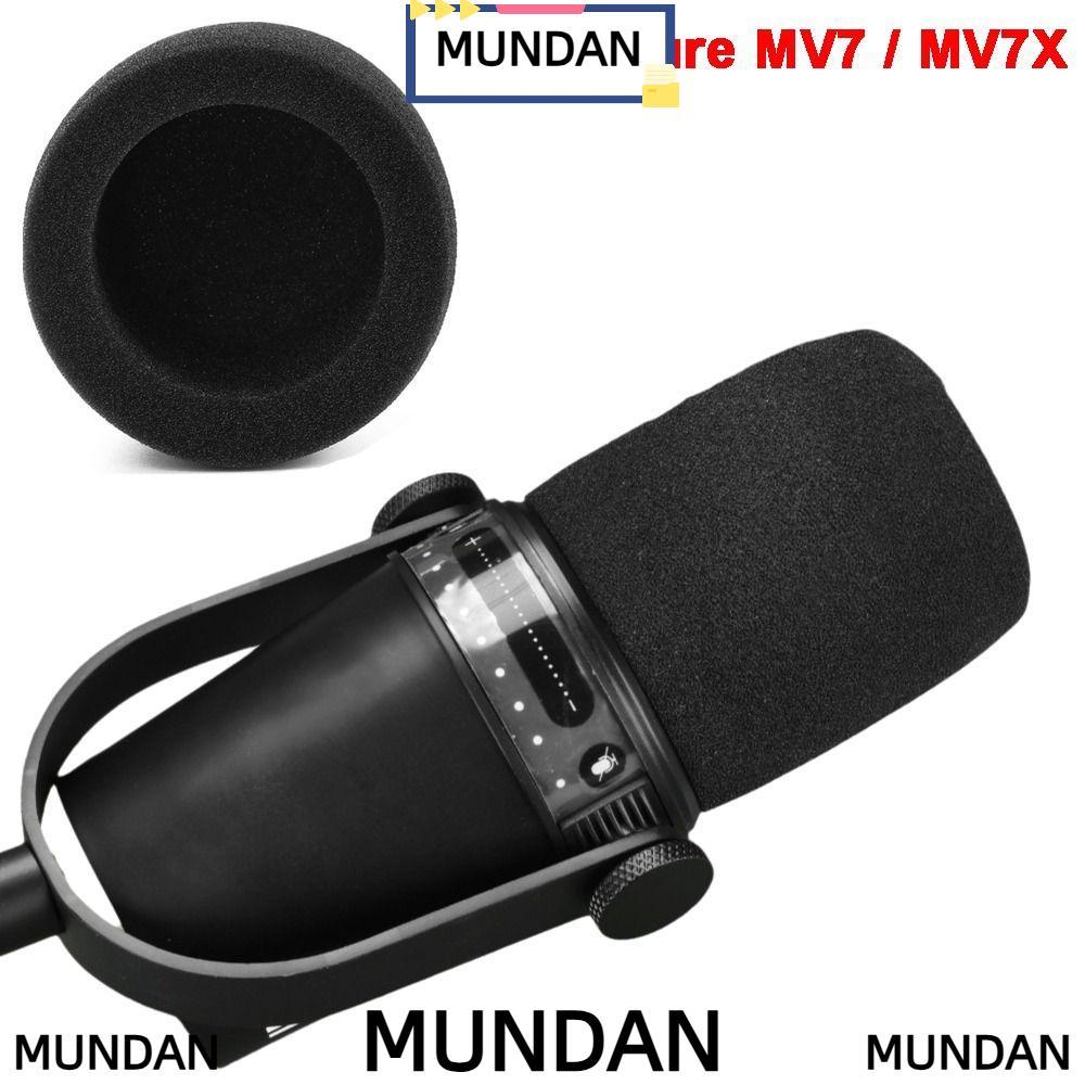 MUNDAN Mic ฝาครอบกระจก, Windproof เปลี่ยนไมโครโฟน Pop Filter, Professional Flocked ฟองน้ําโฟมไมโครโฟ