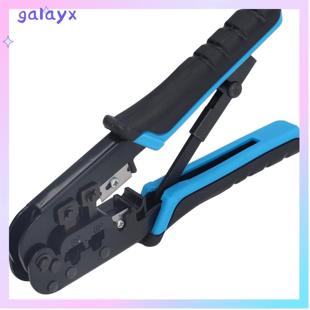 GALAYX เครื่องมือจีบแบบแยกส่วน, เครื่องตัดและปอกสายไฟในตัว 6 in 1 RJ45 Crimp TOOL, All-in-One Cable 