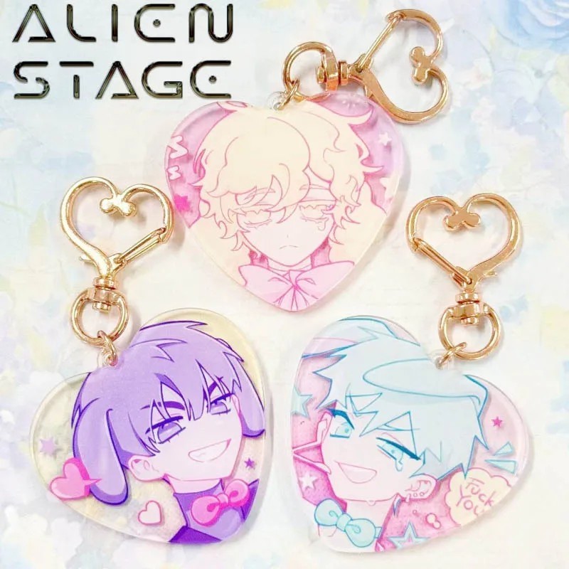 Alien Stage Ivan Till Luka พวงกุญแจอะคริลิคไมก้าใสรูปหัวใจสําหรับตกแต่งกระเป๋านักเรียนอุปกรณ์ของขวัญ