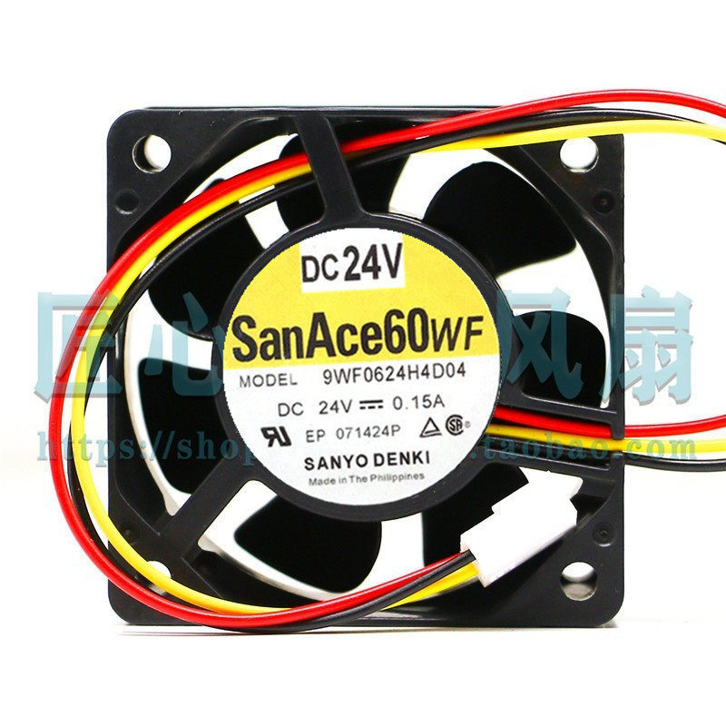 [Radiator] Original SANYO SANYO 9WF0624H4D04 6CM6025 24V0.15A พัดลมระบายความร้อนกันน้ํา 3 สาย
