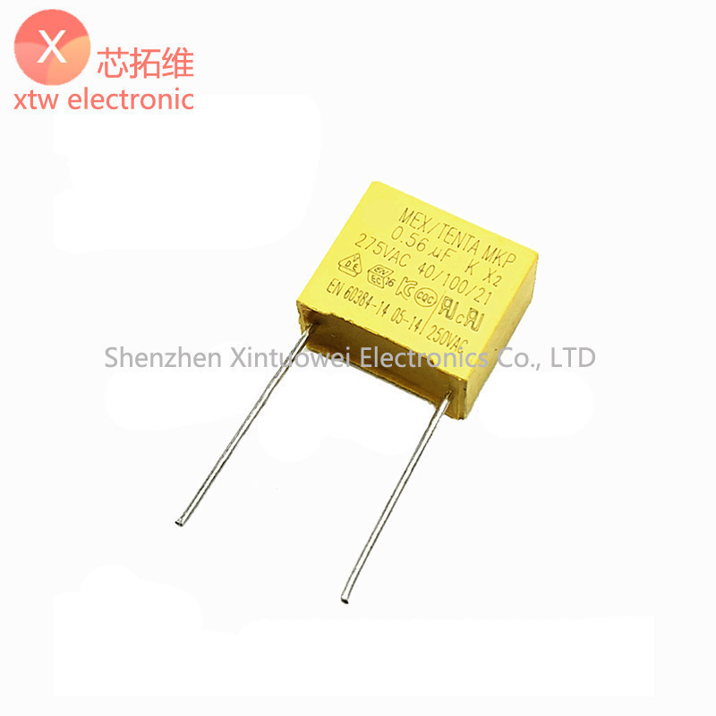 10 ชิ้น/ล็อต X2 ตัวเก็บประจุความปลอดภัย 275VAC 0.56UF 560NF 275V564K P = 15 มม.ตัวเก็บประจุฟิล์มบาง