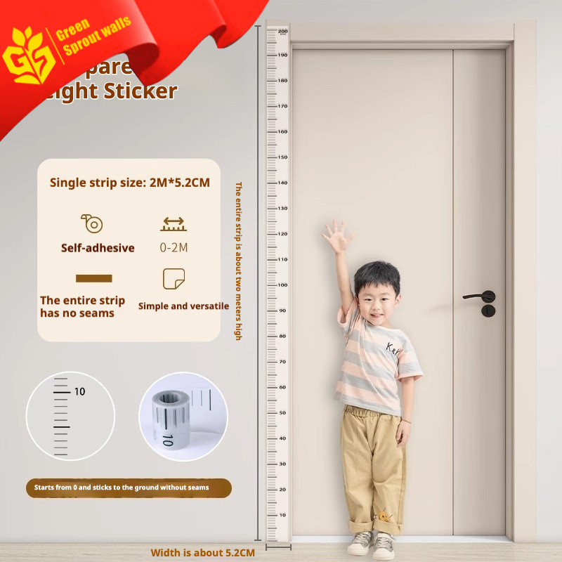 วัดส่วนสูงสติ๊กเกอร์ติดผนังโปร่งใสความสูงสติกเกอร์ที่ถอดออกได้ไม่เจ็บผนังเด็กวัดความสูงเครื่องมือที่มีประโยชน์ไม้บรรทัดความสูงที่แม่นยํา