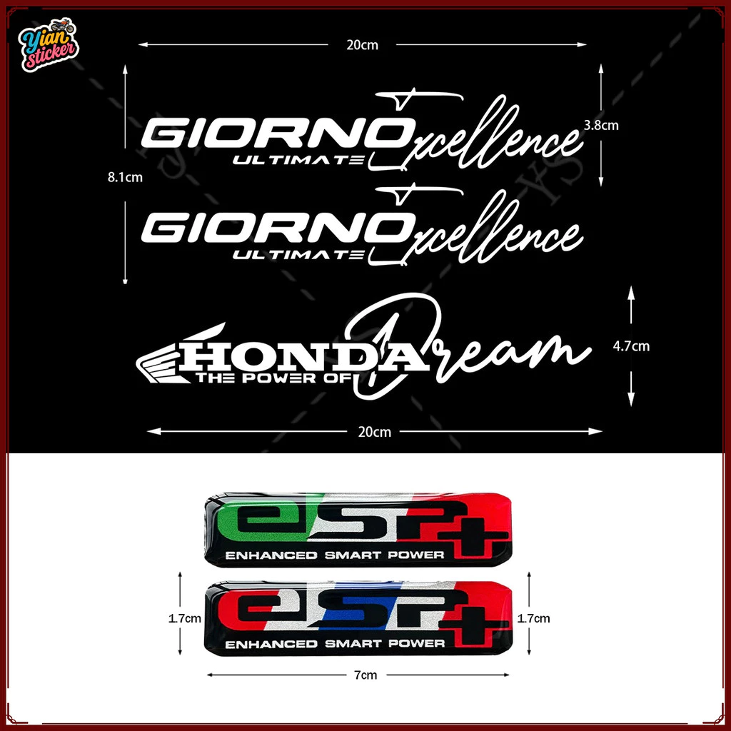 สติ๊กเกอร์สะท้อนแสง GIORNO หน้าหลัง 3D เรซิ่น thumbnail 8