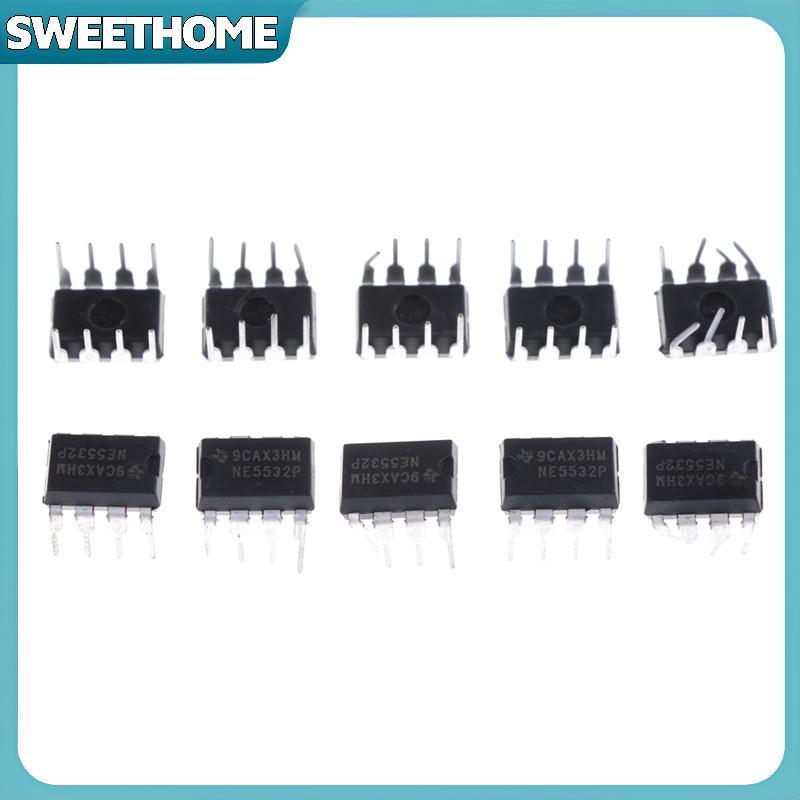 SWEETHOME 10 ชิ้น NE5532P NE5532 DIP-8 Dual เสียงรบกวนต่ํา Op-Amp TI IC