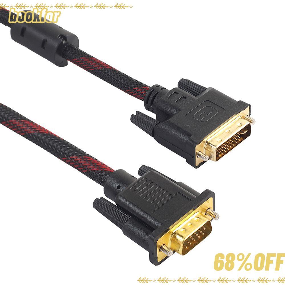 BOOKFOR Male to Male DVD HDTV Monitor DVI-I 24+5