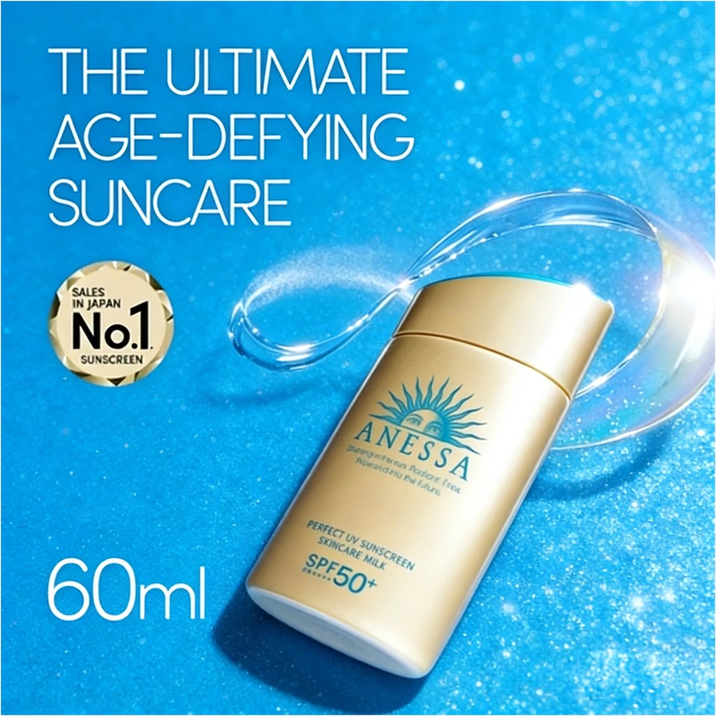 Anessa Sunscreen Anessa Perfect UV Sunscreen Skincare Milk - SPF 50 Sun Protection Sweatproof