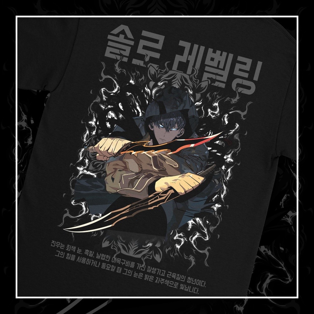 เสื้อยืดเกมอนิเมะ Solo Leveling Sung Jinwoo