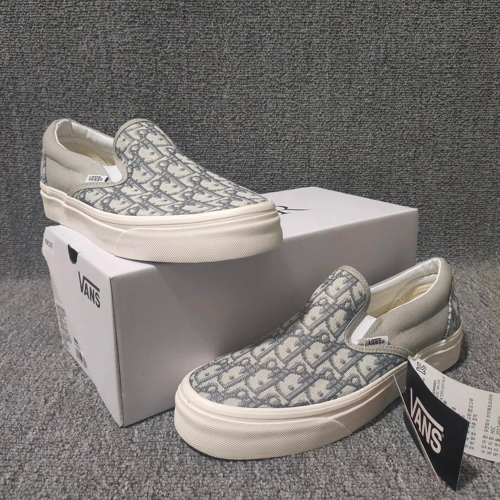 Dior Co-Branded Vans Annaheim Pure Original Real Shot Dior X Vans slip-on Vans Mens Shoes Womens Sho