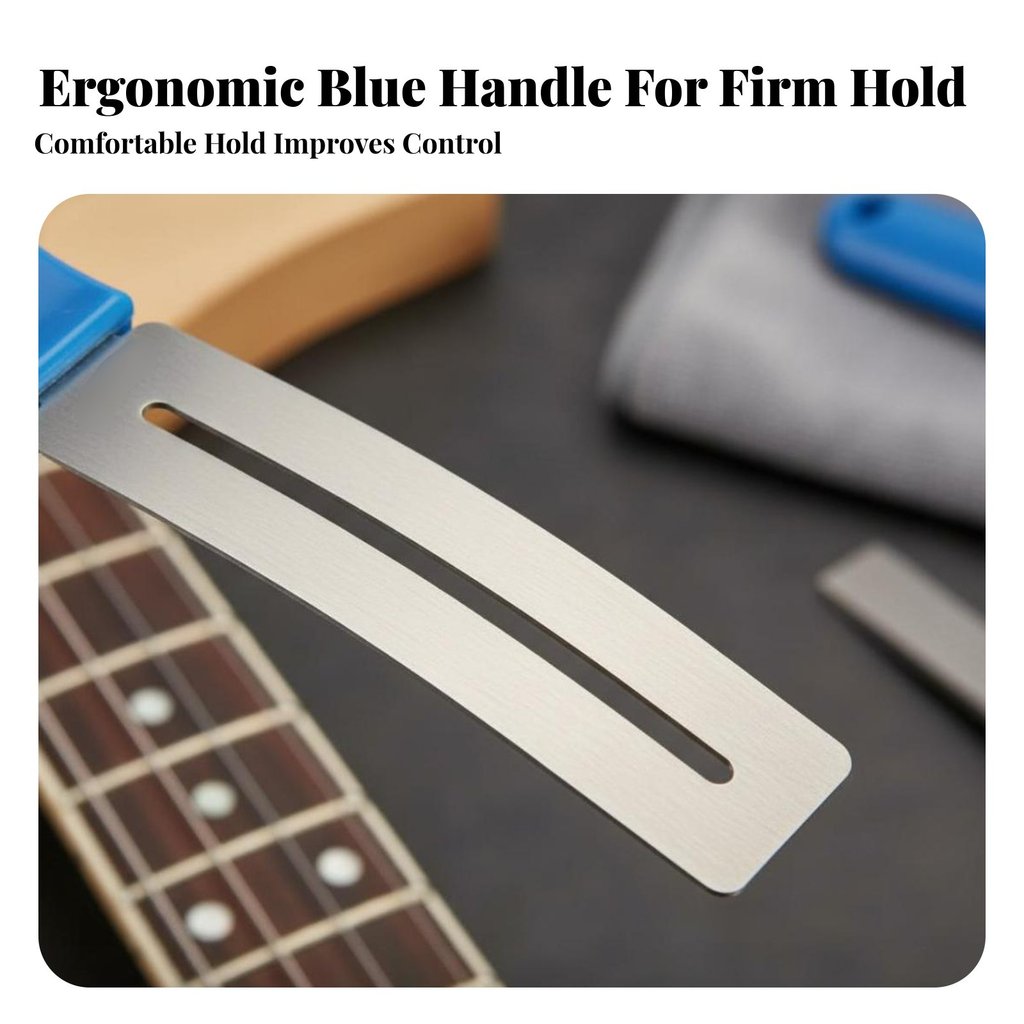 3 ชิ้น Anti-Scratch กีตาร์ Fret Protector ยาวสแตนเลส Fret ขัด Guard หลายขนาดรวมสําหรับ Musicians