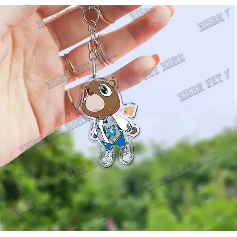 Kanye West Dropout Bear พวงกุญแจอะคริลิค YE Bear รุ่นตกแต่งกระเป๋านักเรียน กระเป๋าเป้ กระเป๋าถือ อุป