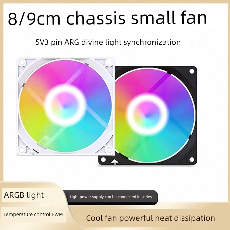 พัดลมคอม rgb พัดลมคอม 120mm DIY K99CPU 5V3-พัดลมแชสซี ARGB เข็ม